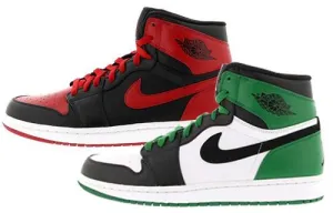 Jordan Air Jordan 1 Vintage Basketball sneakers, white/black/red, green