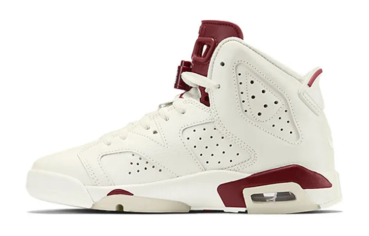 Jordan Air Jordan 6 Vintage Basketball Female, White/Dark Red