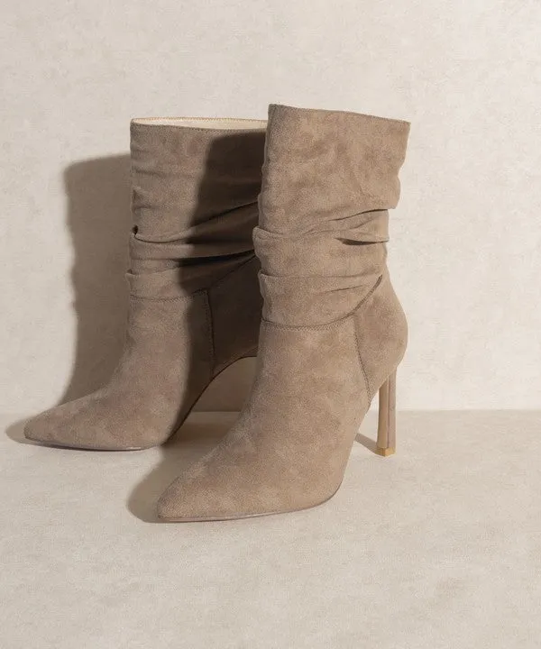 Kali Slim Heel Slouch Boots