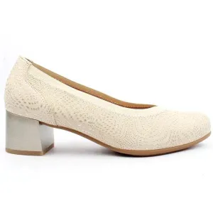 Ladies Leather Pitillos Court Shoes Low Heel Gold 5720 sale