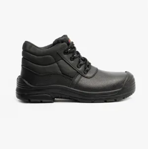 M9548A Mens Leather Super Wide Chukka Safety Boots Black