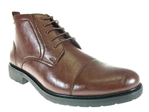 Men's 582 Cap Toe Chukka Lace Up Ankle High Boots