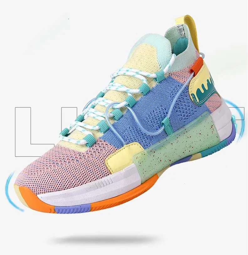 Men's Basketball Shoes Casual Mesh Sneakers Male Fashion Chunky Sport Shoes Couples Women Trainers Outdoor Running Shoes