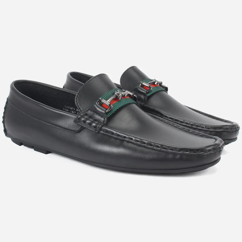 Mens "DUEL" Slip-On Decorate Moccasins Shoes