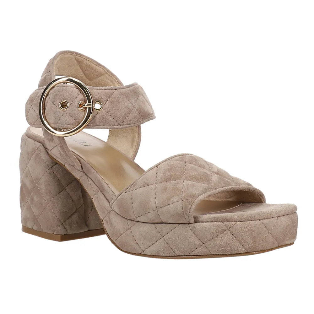 Moppet Quilted Suede Platform Sandals