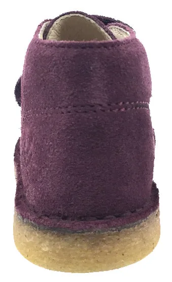 Naturino Boy's and Girl's Chukka Desert Boot, Burgundy Suede