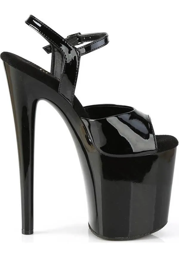 NAUGHTY-809 [Black Patent] | Platform Heels [PREORDER]