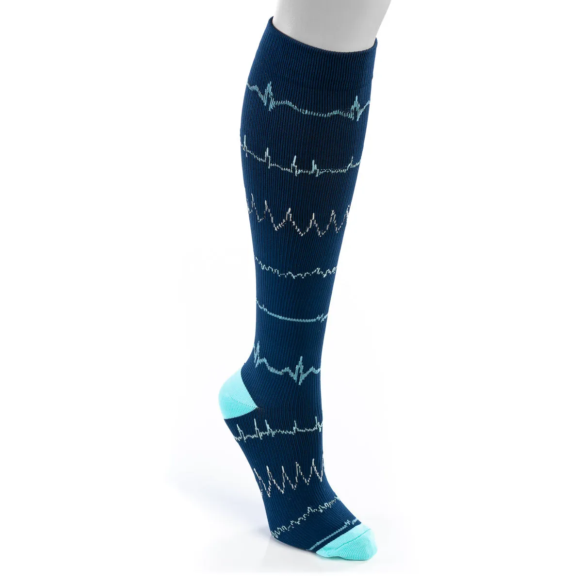 Navy Rhythm Compression Socks