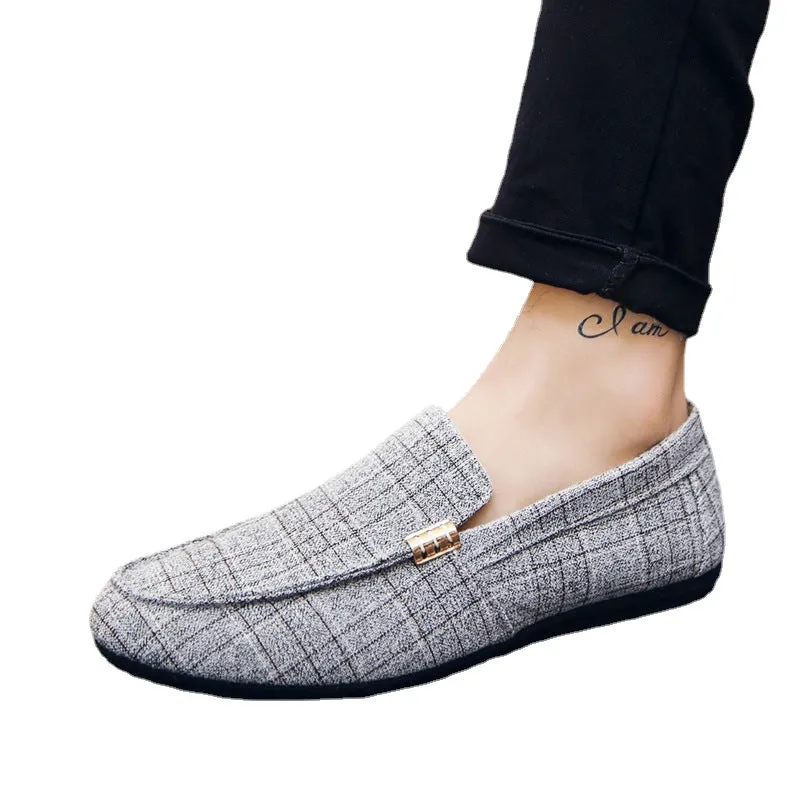 new spring casual shoes tide shoes men's peas shoes men's lazy shoes breathable a pedal men's shoes