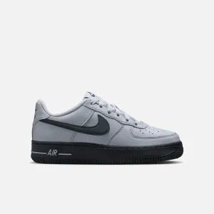 Nike Big Kids' Air Force 1 Low Wolf Grey Dark Smoke Grey (GS)