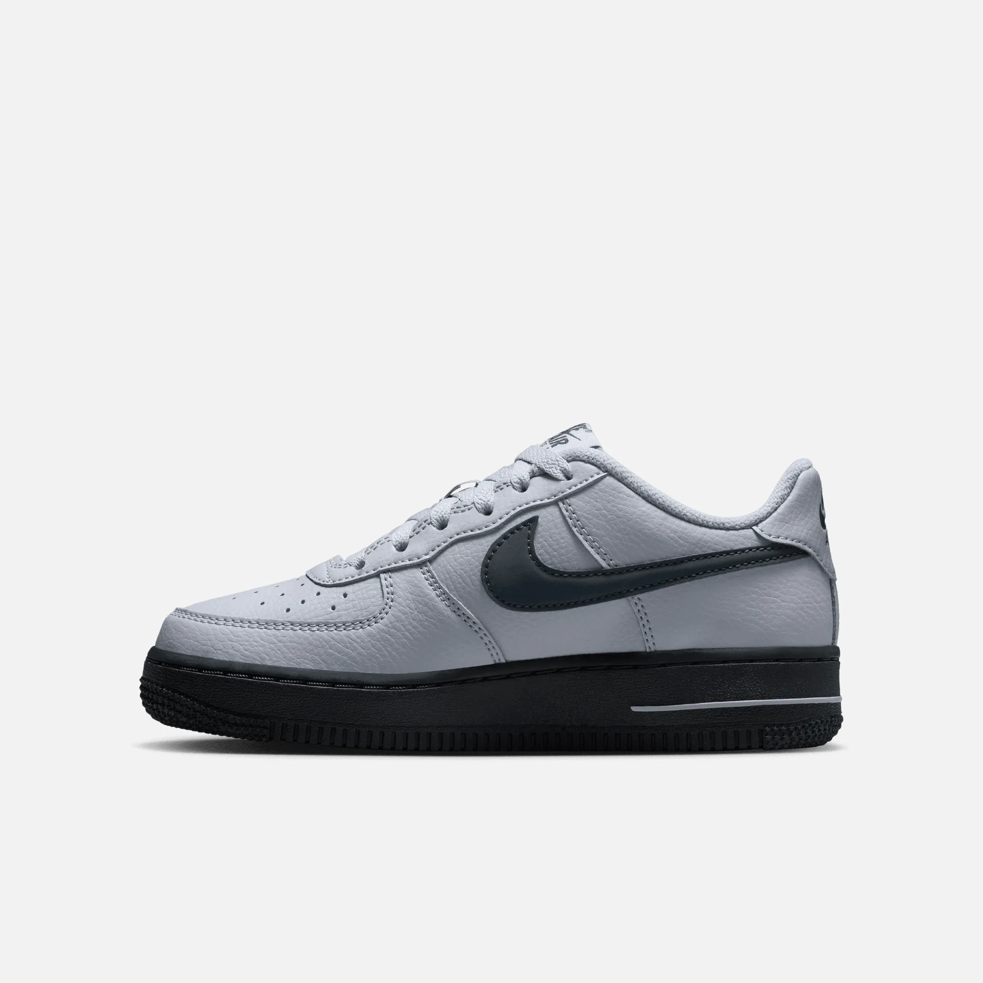 Nike Big Kids' Air Force 1 Low Wolf Grey Dark Smoke Grey (GS)