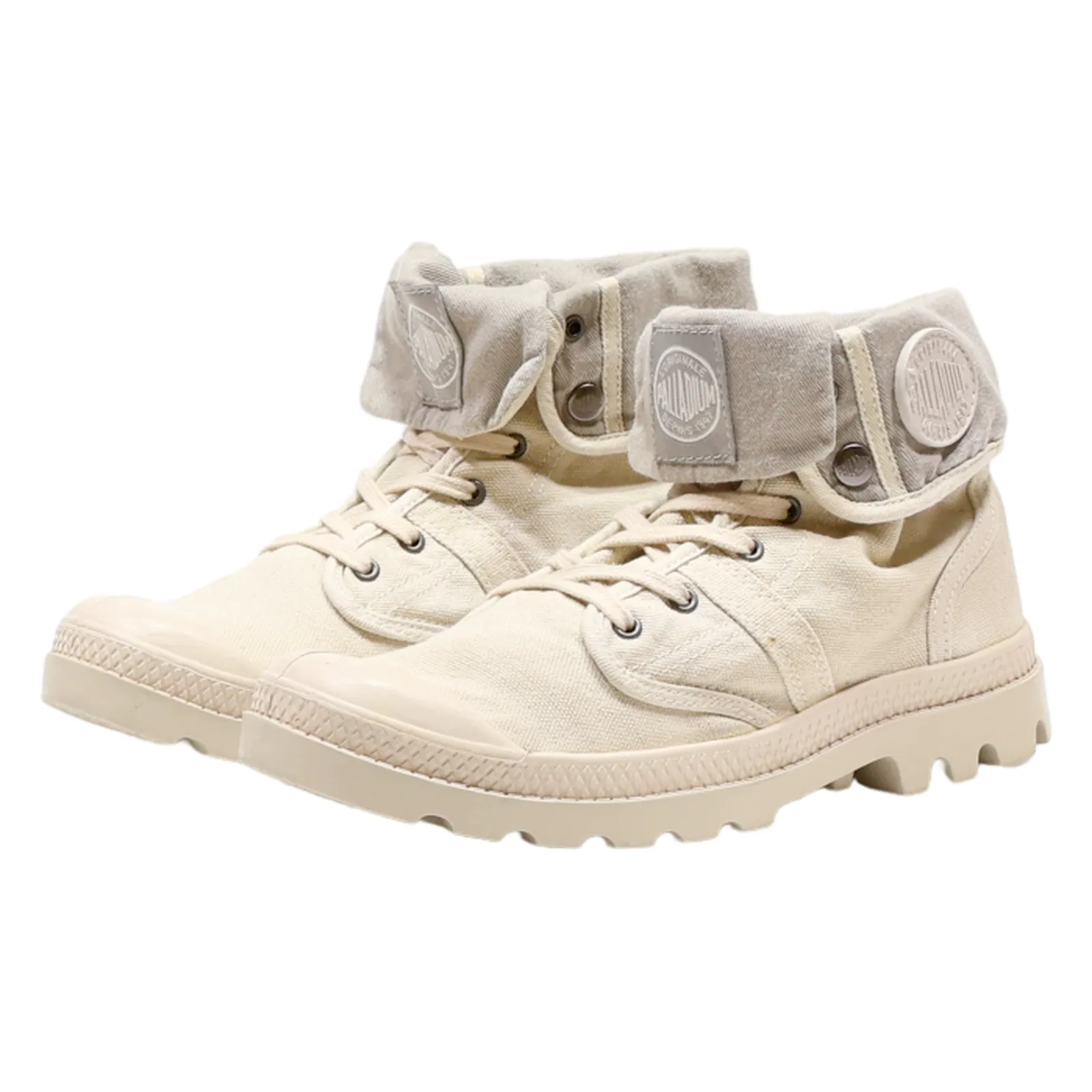 PALLADIUM Chukka Boots Beige Canvas Womens UK 4