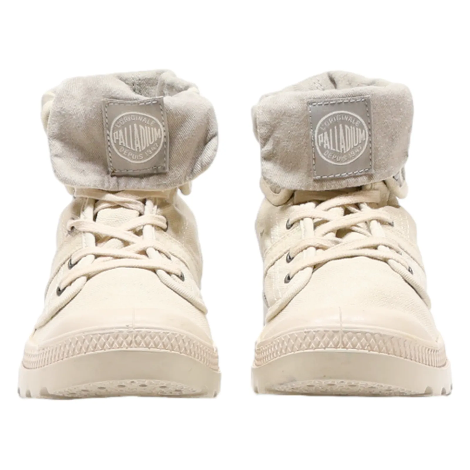 PALLADIUM Chukka Boots Beige Canvas Womens UK 4