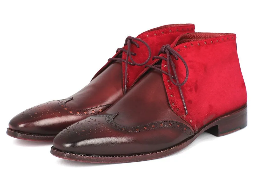 Paul Parkman Men's Bordeaux Suede Chukka Boots