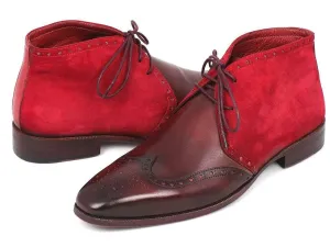 Paul Parkman Men's Bordeaux Suede Chukka Boots