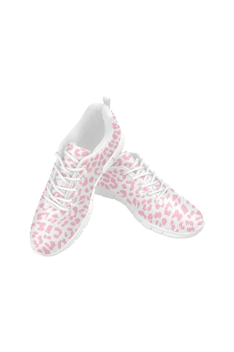 Pink Leopard Women's Breathable Running Shoes