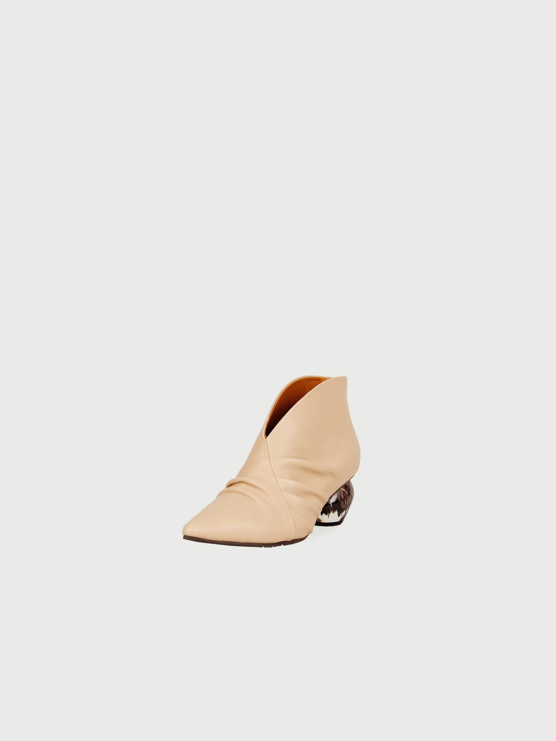 Pointed Ground-Heel Boots