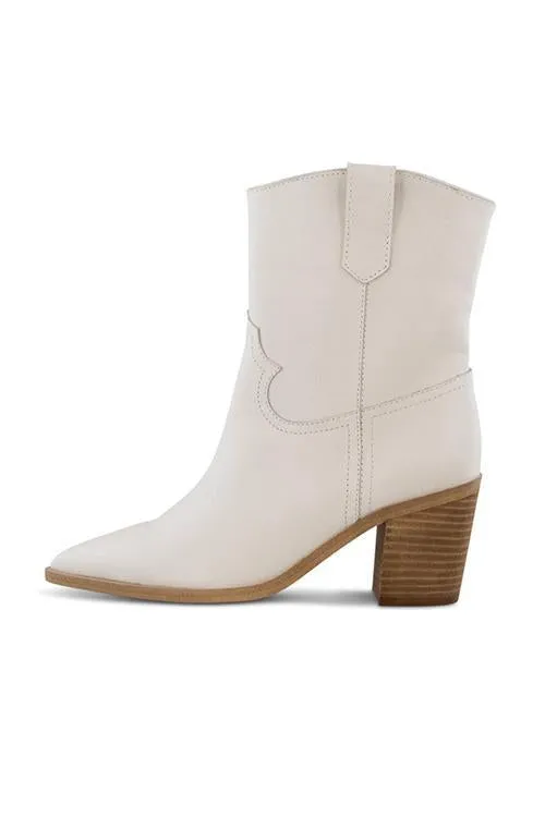 Pointed Toe Mid Heel Ankle Boots