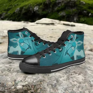 Pokemon Glaceon Shoes High Top Sneakers for Kids and Adults