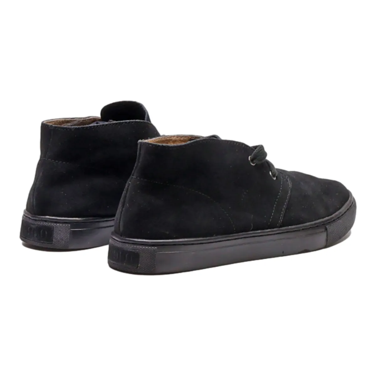 POLO Chukka Boots Black Leather Mens UK 8