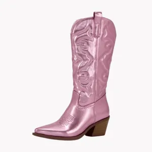 Pre Order:  Embroidered Zip-up Boots