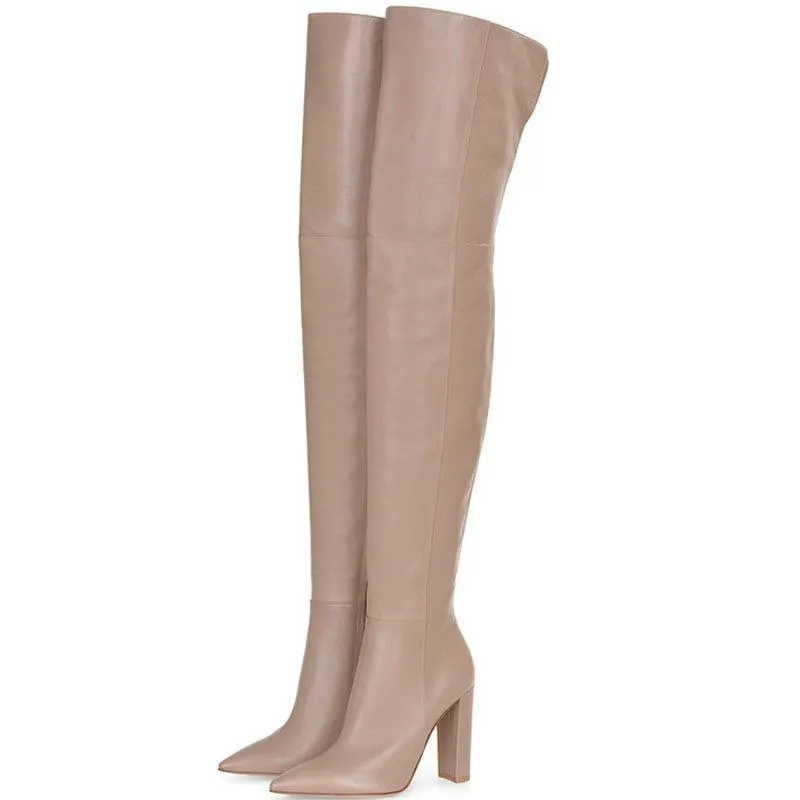 Pre Order:  Over-the-Knee Side Zipper Boots