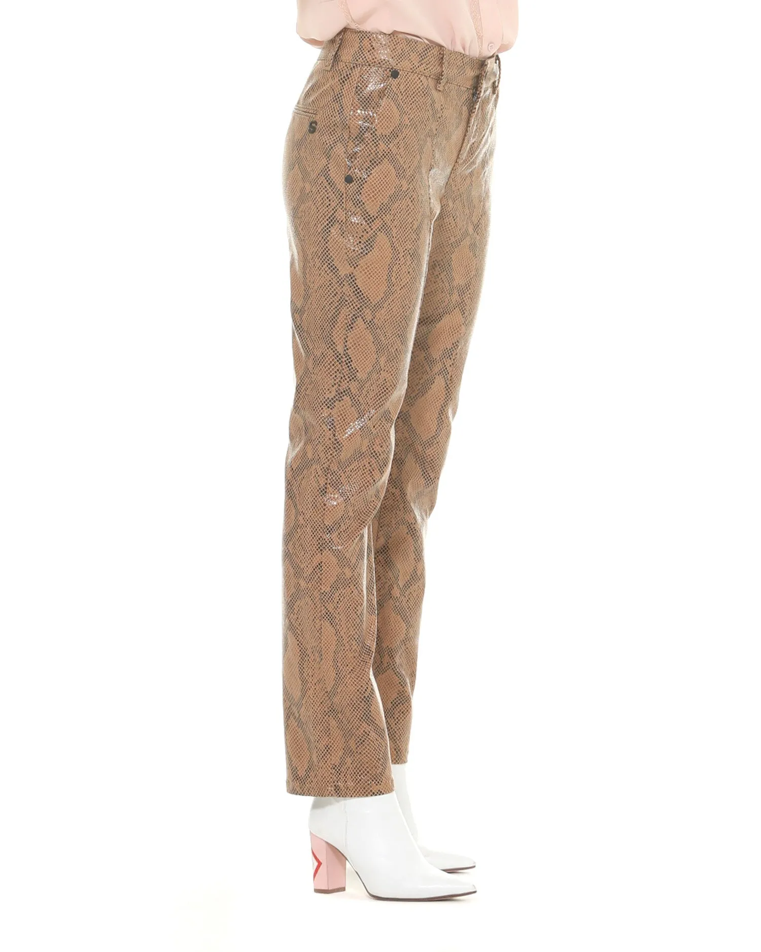 Python patterned trousers