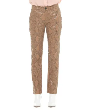 Python patterned trousers