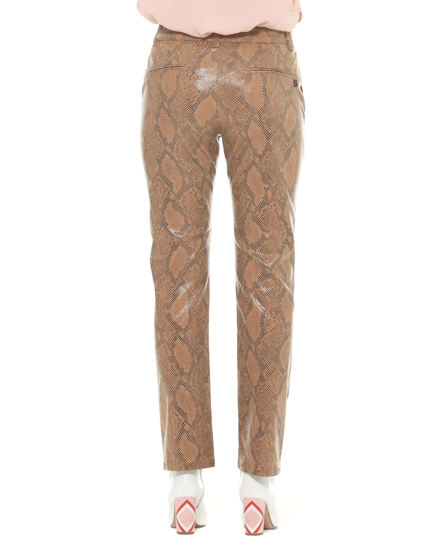 Python patterned trousers