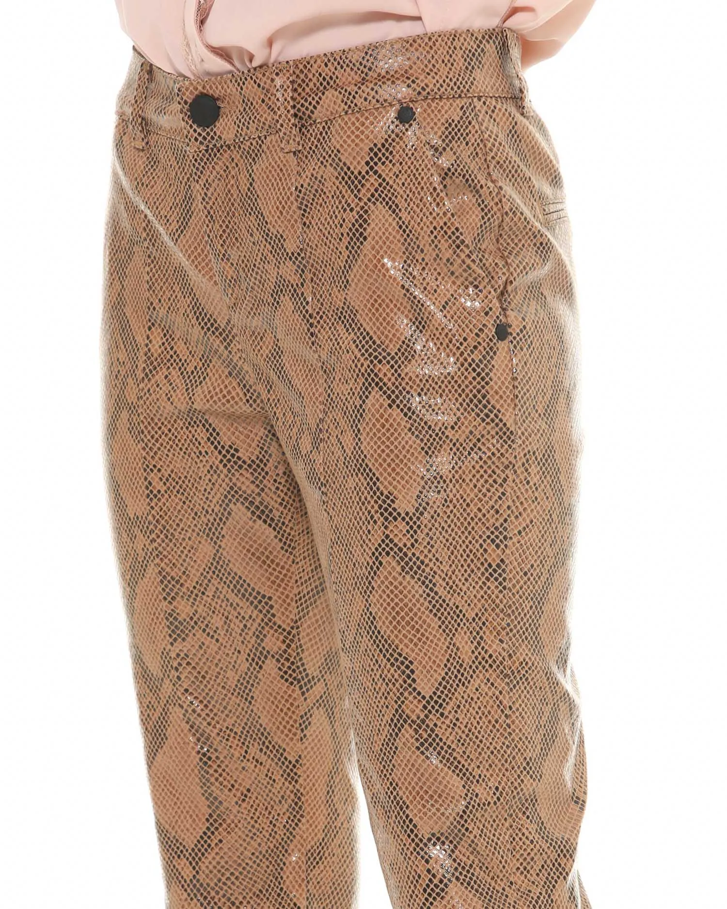 Python patterned trousers