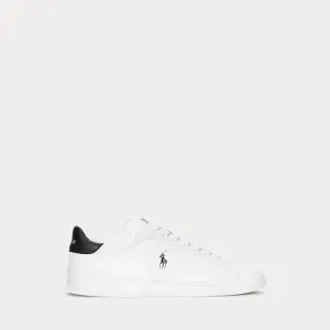 Ralph Lauren Heritage Court II Leather Women's Trainer | White/Black