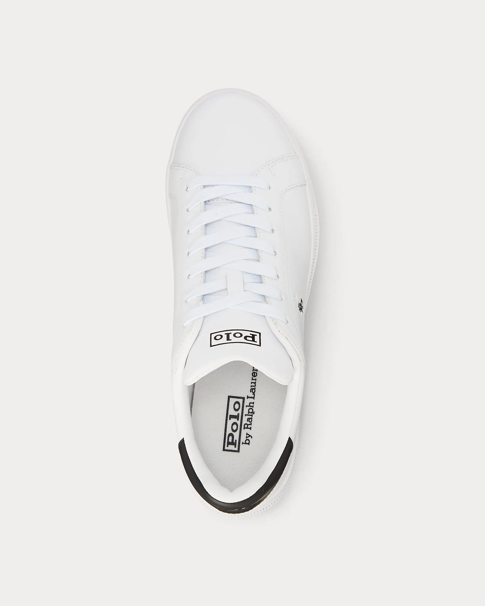 Ralph Lauren Heritage Court II Leather Women's Trainer | White/Black