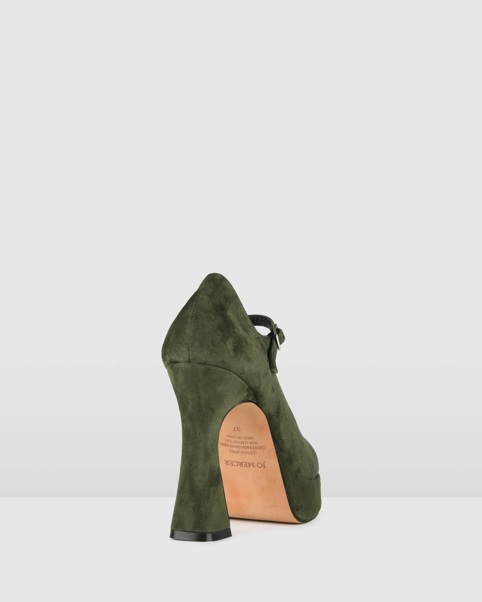 RAVINA PLATFORM HIGH HEELS FOREST GREEN SUEDE