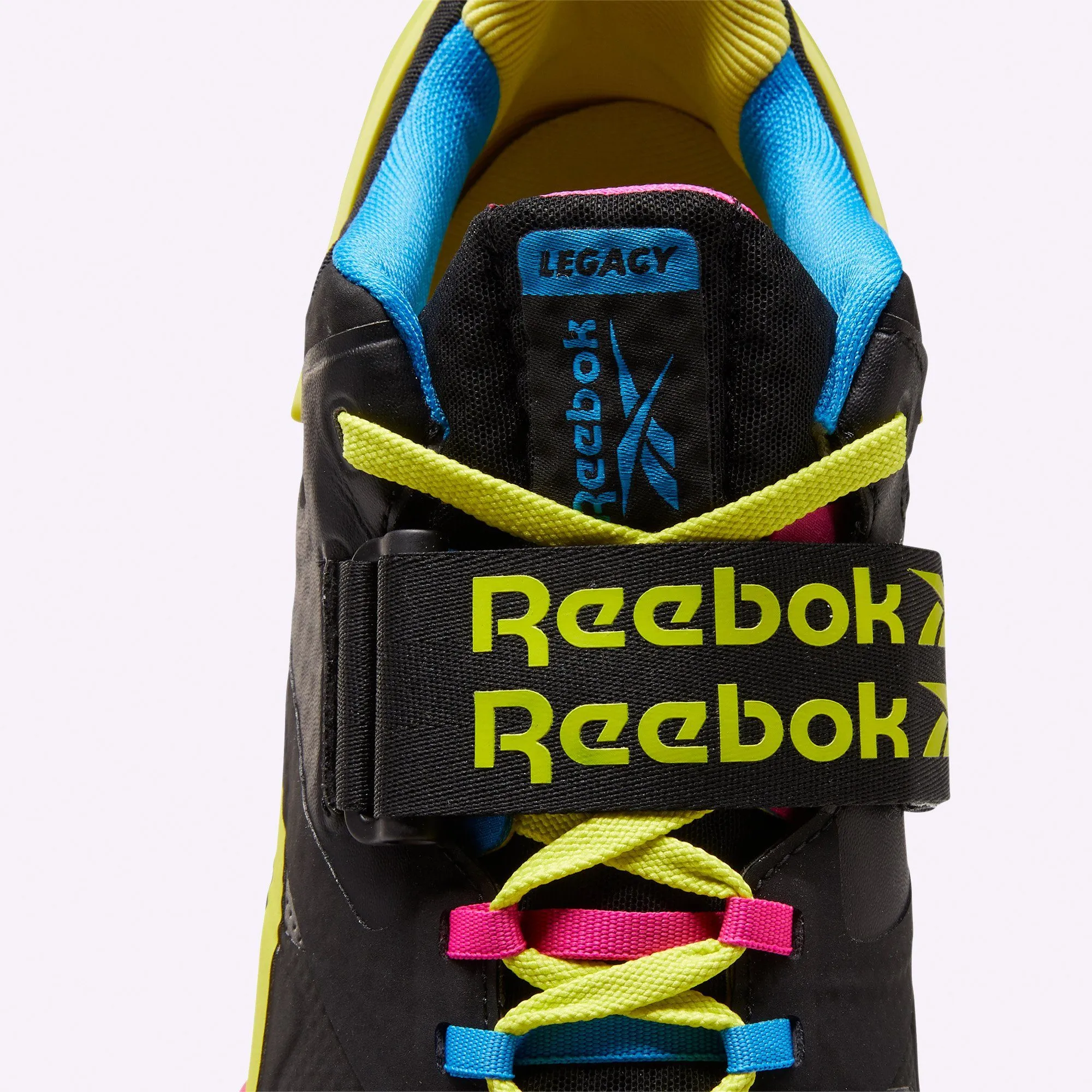 Reebok - Legacy Lifter II Shoes - Men's - BLACK/CHARTREUSE/PROUD PINK