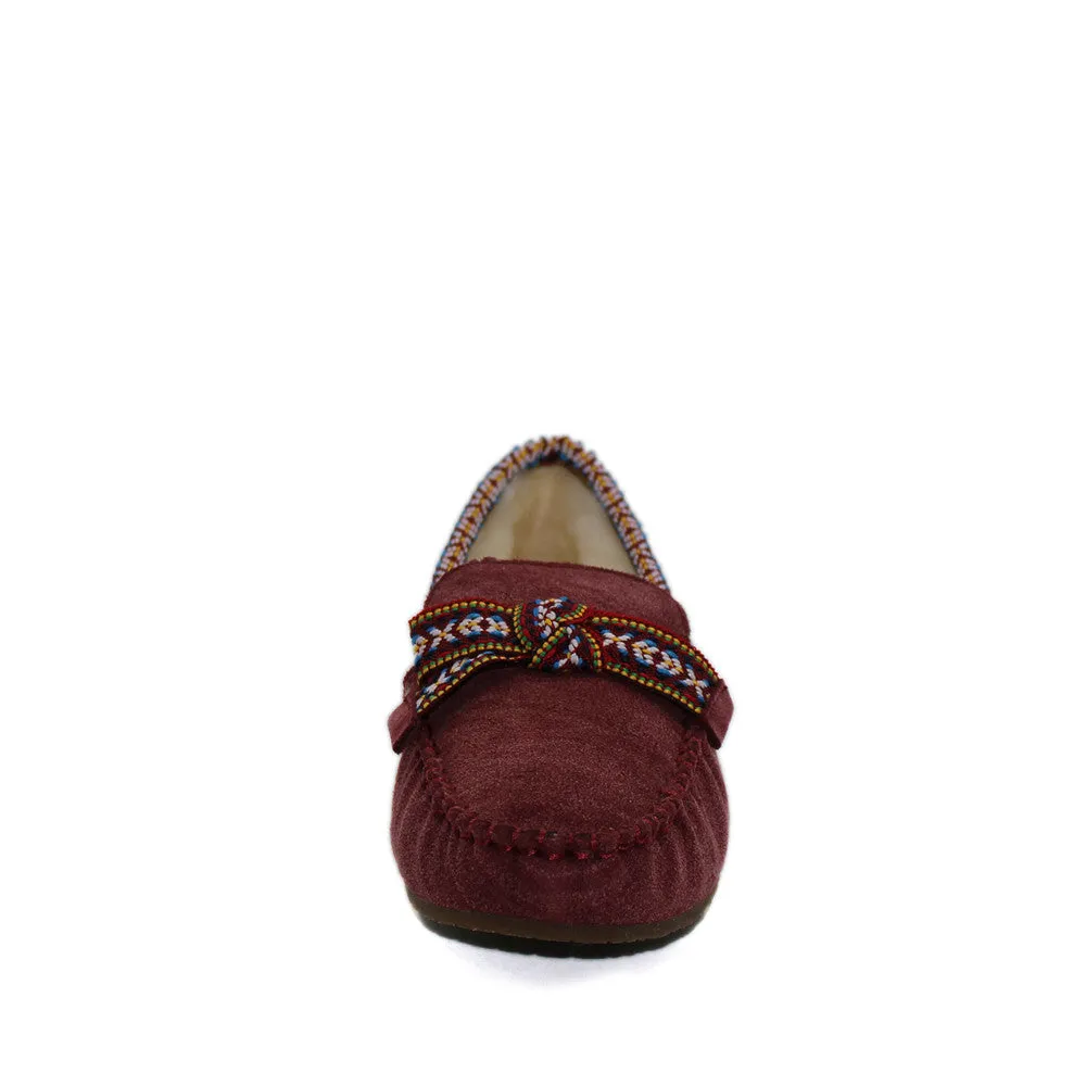 Rianna Moccasin - Wine Red