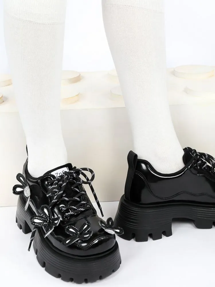 Ribbon design platform shoes【s0000002134】