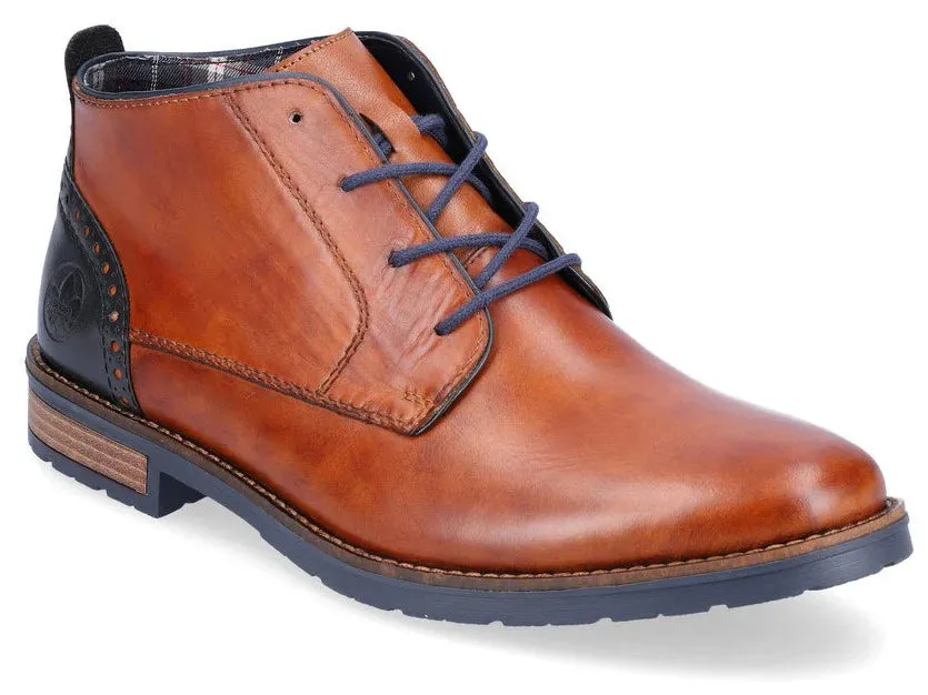 Rieker 14605-22 Brown Mens Casual Comfort Lace Up Ankle Chukka Boots