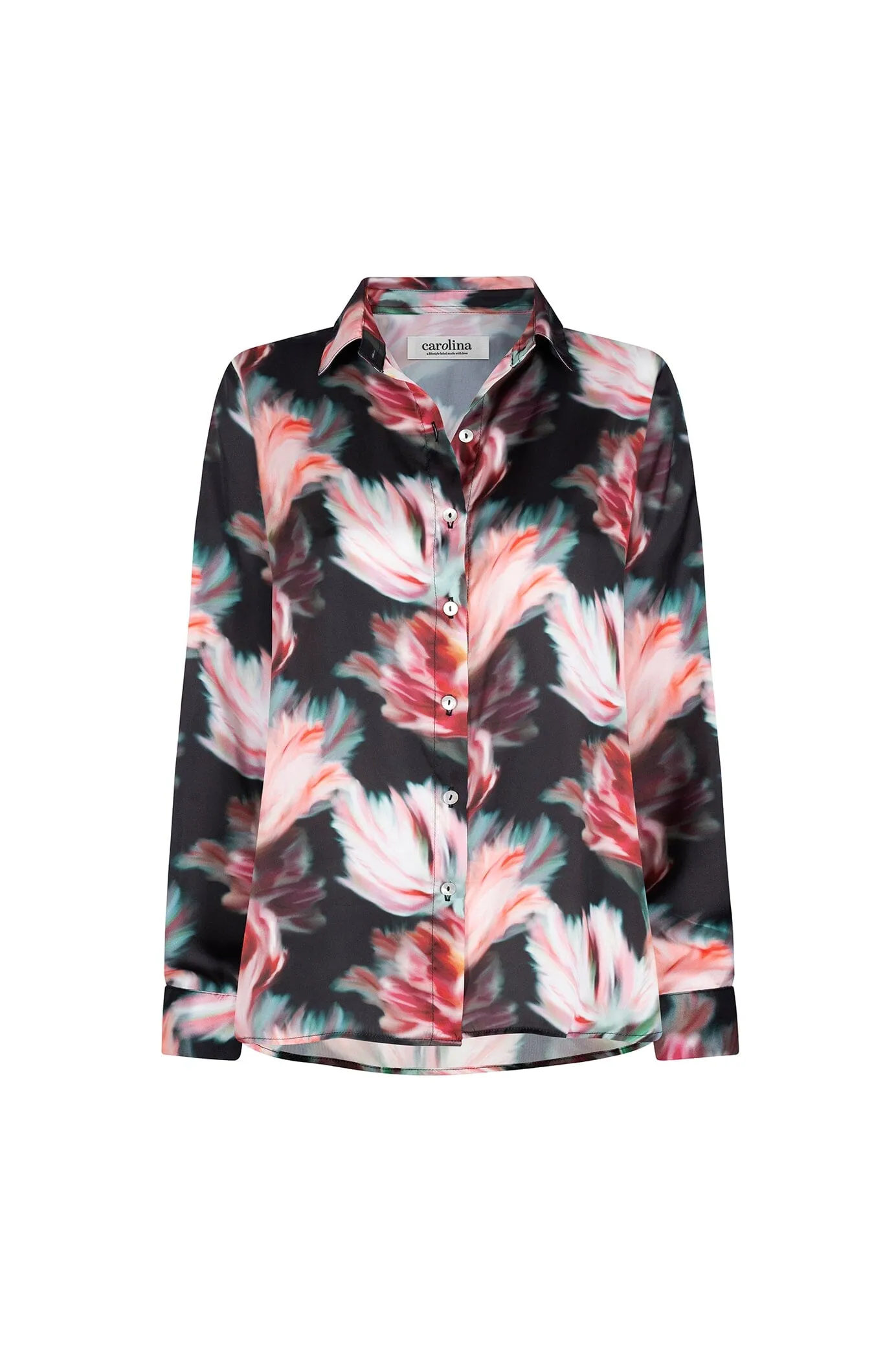 Romy Floral Collared Long Sleeve Shirt