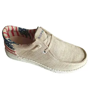 Roper Hang Loose American Flag Heel- Women's Moccasin