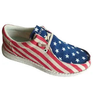 Roper Hang Loose American Flag - Women's Moccasin