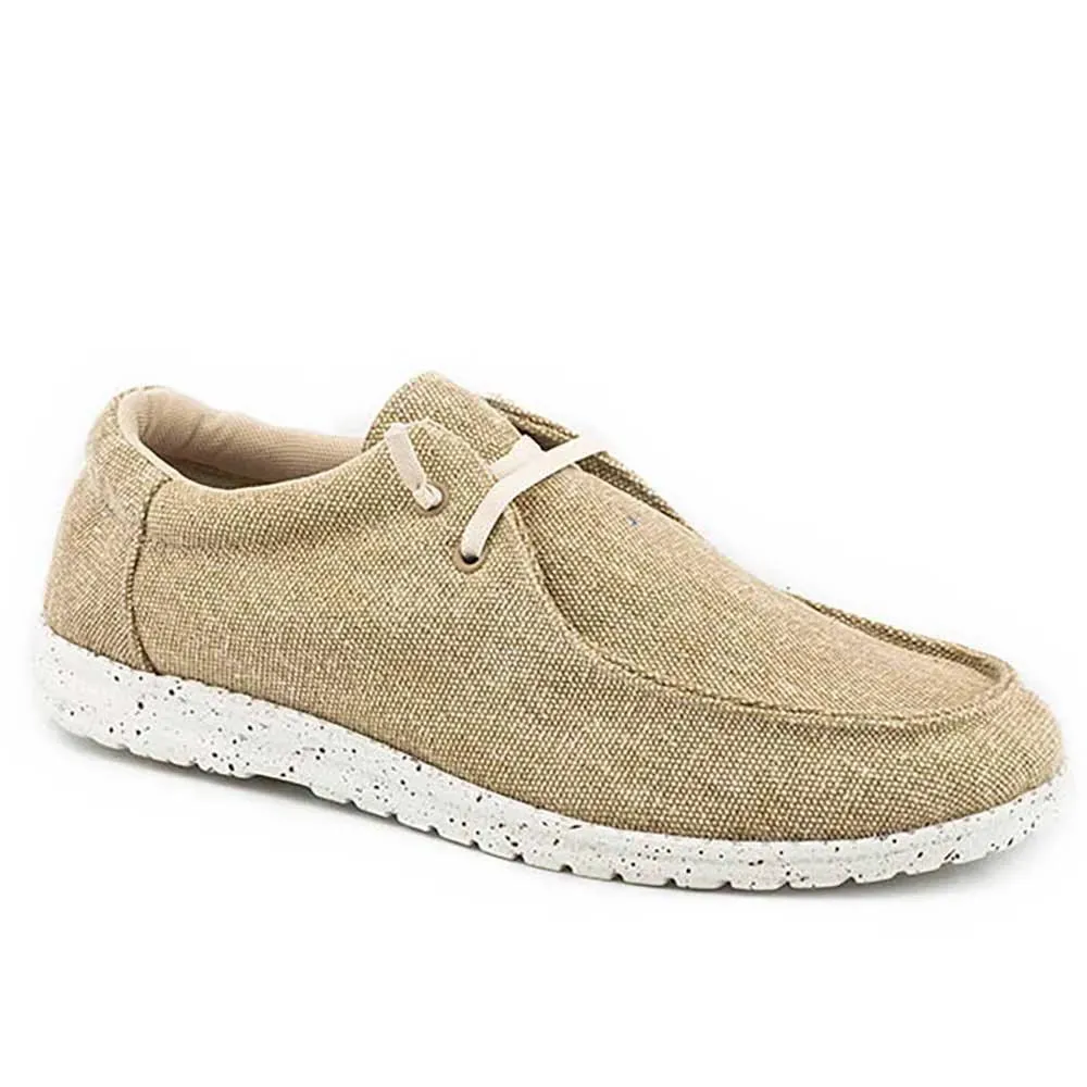 Roper Hang Loose Canvas Chukka (Tan) - Mens Moccasin