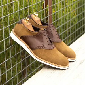 Saddle-Suede, Box Calf, Brown, Dark Brown