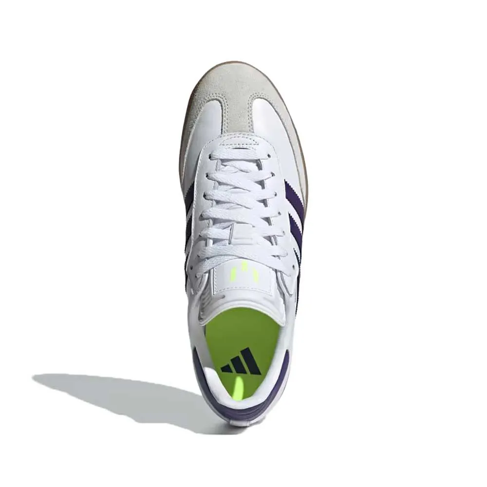 Samba Messi Indoor Soccer Shoe - Footwear White/University Purple/Gum - Regular (D)