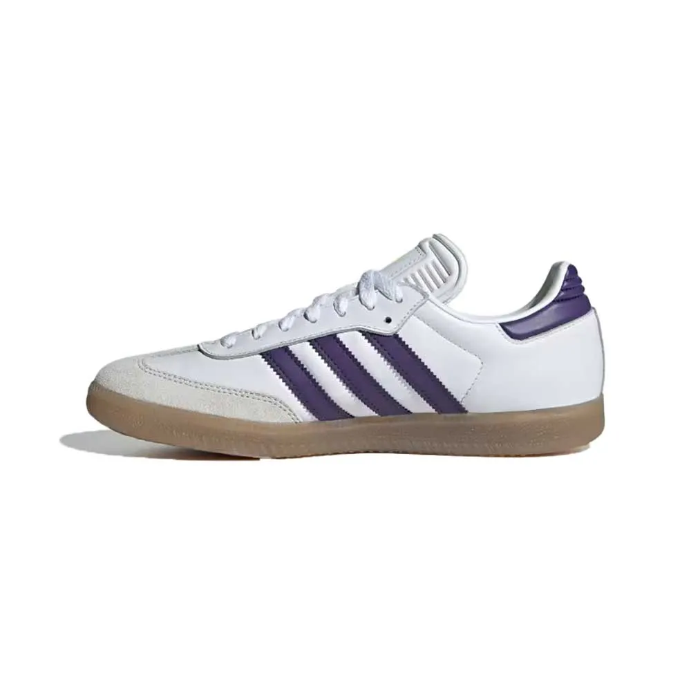 Samba Messi Indoor Soccer Shoe - Footwear White/University Purple/Gum - Regular (D)