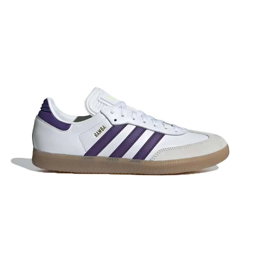 Samba Messi Indoor Soccer Shoe - Footwear White/University Purple/Gum - Regular (D)