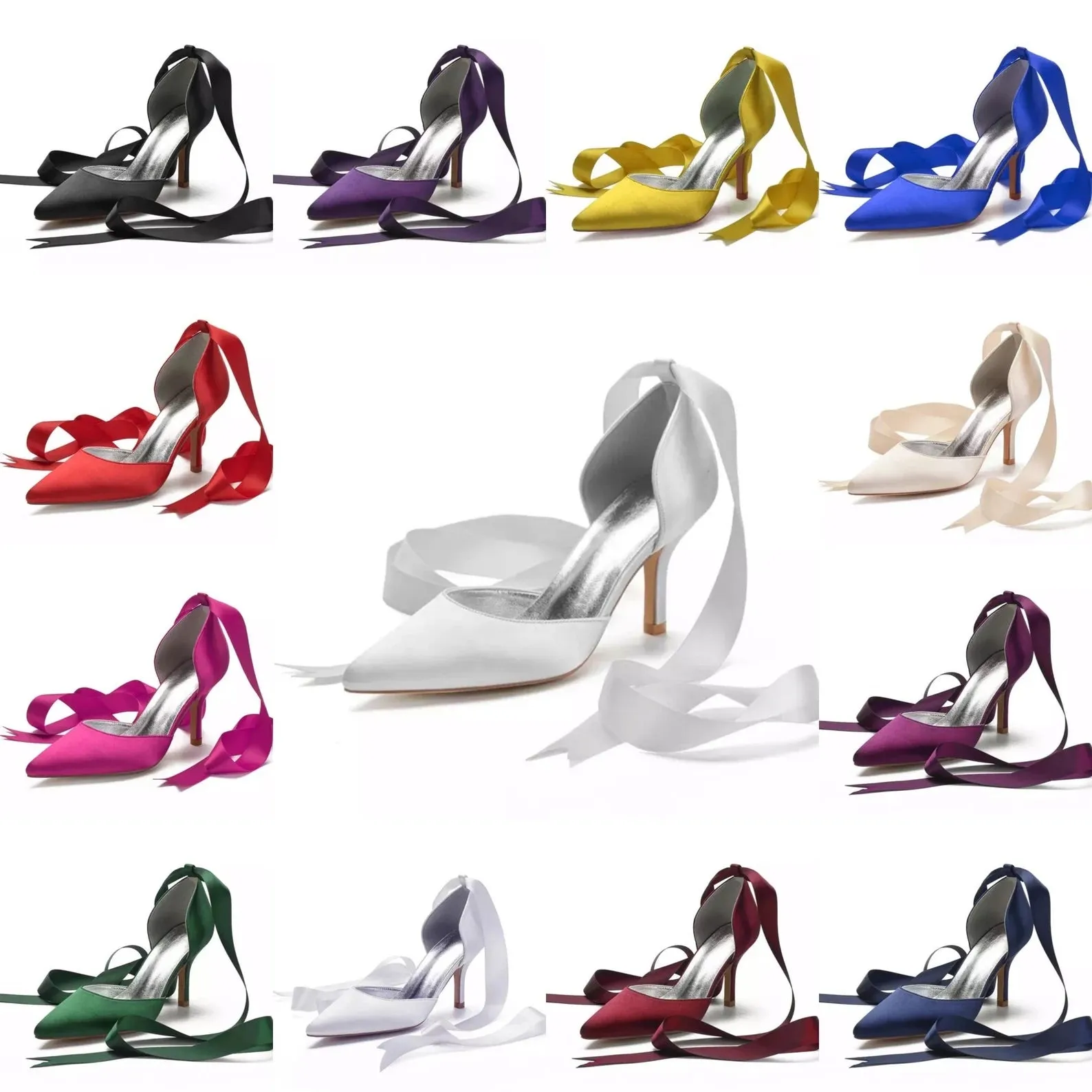 Sandals with Ankle Strap, Pearl or Ribbon Tie