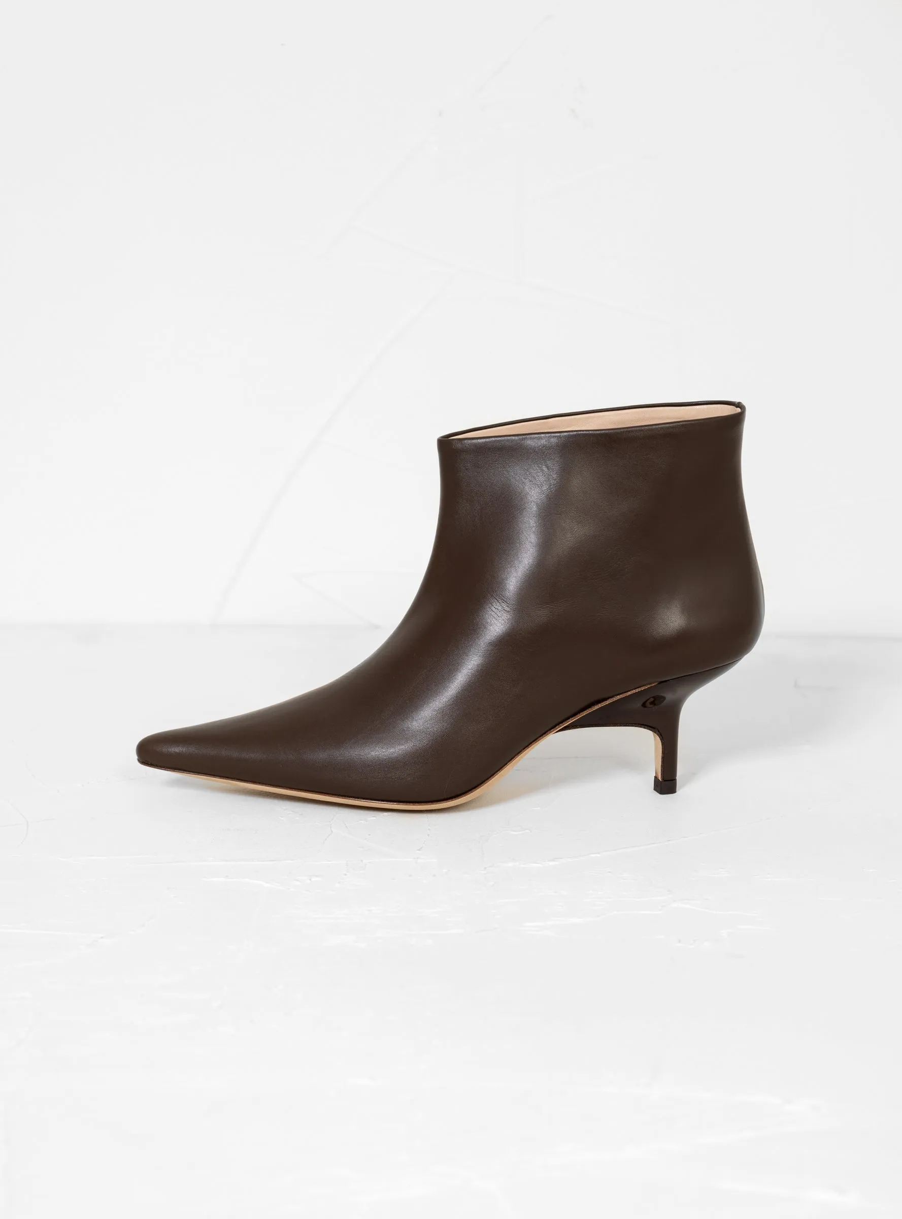 Sara Leather Boots Dark Brown