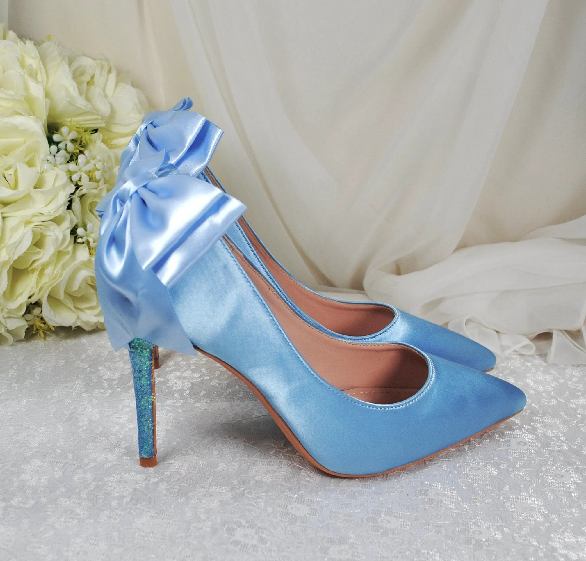 Satin Shoes with Bridal Bow | Other Colours