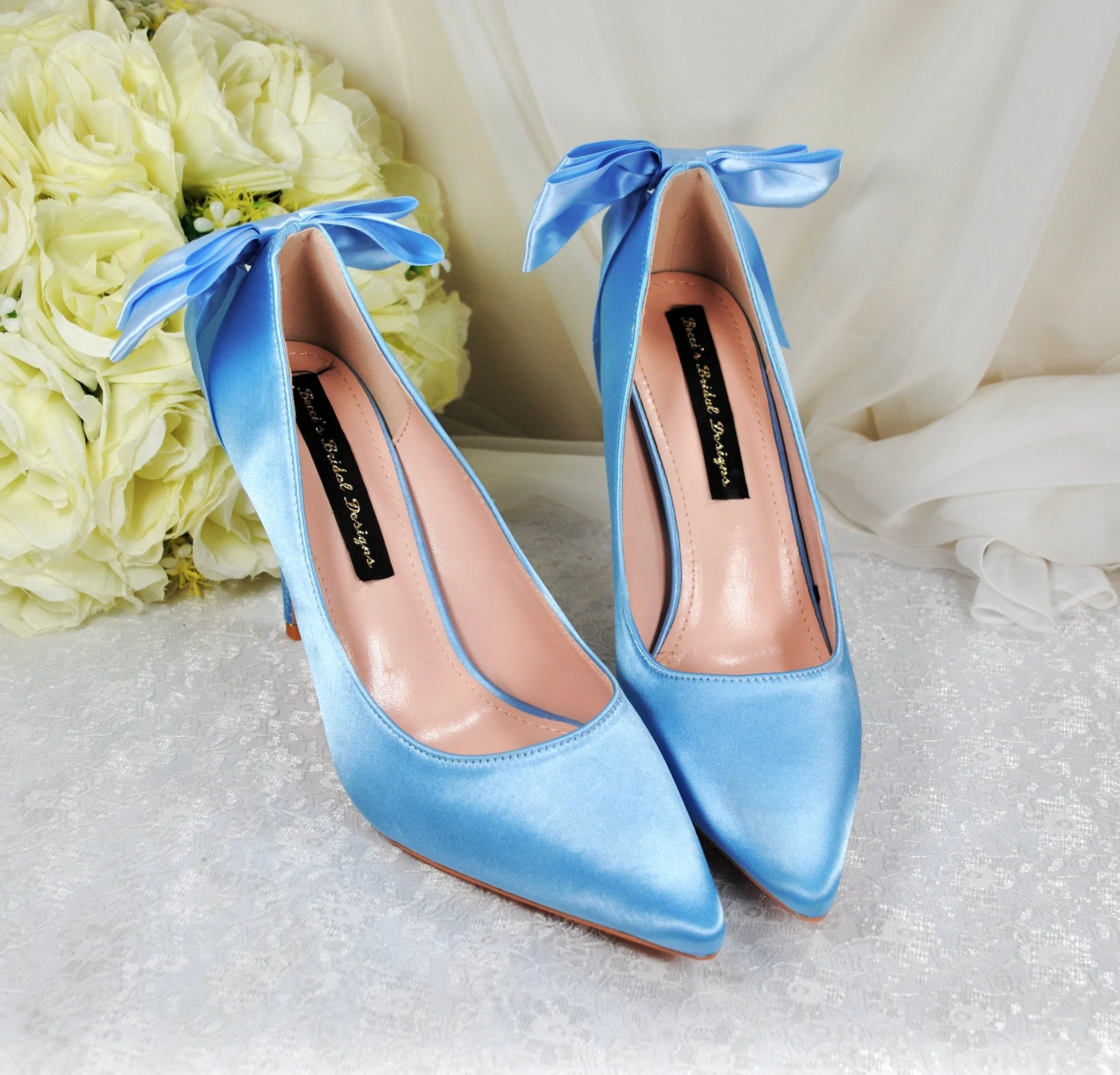 Satin Shoes with Bridal Bow | Other Colours