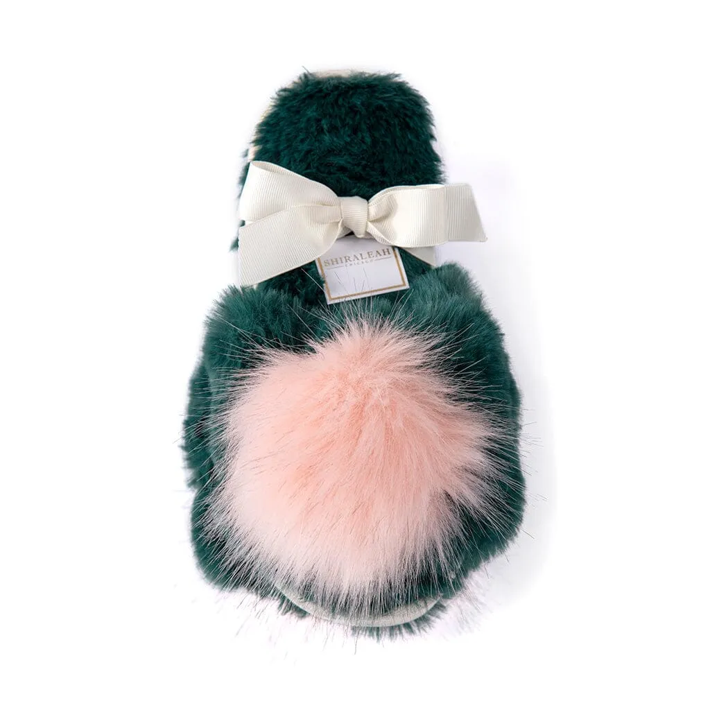 Shiraleah Amor Holiday Slippers, Green by Shiraleah